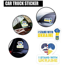 Load image into Gallery viewer, zmalqpti I Stand with Ukraine Sticker, Ukraine Flag Decal Sticker, Support Ukraine I Stand with Ukraine Sticker, Ukrainian Bumper Sticker I Stand with Ukraine for Demonstration (C,10PCS)