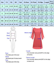 Load image into Gallery viewer, GRACE KARIN Women Formal Loose A Line Chiffon Dress for Wedding Guest 3/4 Sleeve Crew Neck Summer Dress Black with Blue Floral XL