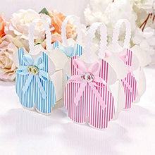 Load image into Gallery viewer, JZK 24 x Blue baby rompers favour boxes small sweets box gift for boy baby shower little boy birthday christening baptism newborn party