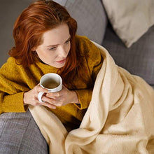 Load image into Gallery viewer, Cosi Home® Luxury Heated Throw - Electric Blanket - Extra Large Heated Blanket, Machine Washable Fleece with Digital Remote, Timer and 9 Heat Settings (Cream)
