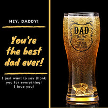 Load image into Gallery viewer, Onebttl Beer Glass for Dad, Dad Gifts for Father's Day/Birthday from Daughter/Son, 450 ml Pint Glass/Beer Mug"No.1 Best Dad"