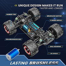 Load image into Gallery viewer, DEERC Brushless RC Cars 35 MPH High Speed Remote Control Car 4WD 1:18 Scale Monster Truck for Kids Adults, All Terrain Off Road Truck with Extra Shell 2 Battery,40+ Min Play Car Gifts for Boys
