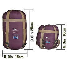 Load image into Gallery viewer, Agemore Envelope Outdoor Sleeping Bag Camping Travel Hiking Multifuntion Ultra-light (Claret Red)