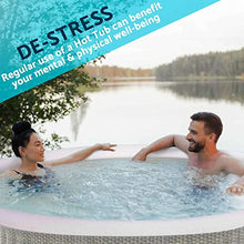 Load image into Gallery viewer, Dellonda 2-4 Person Inflatable Hot Tub Spa with Smart Pump - Rattan Effect - DL90 spa design interiors