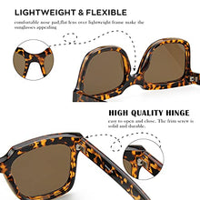 Load image into Gallery viewer, LAVOTTI Trendy Square Sunglasses for Men Women Retro Style UV400 Protection (Amber Tortoise)