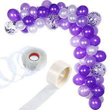 Load image into Gallery viewer, Tatuo 112 Pieces Balloon Garland Kit Balloon Arch Garland for Wedding Birthday Party Decorations (White Purple)
