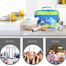 Load image into Gallery viewer, Kids Lunch Bag, Insulated Lunch Box Tote Reusable Zoo Printed Thermal Cooler Bag for School Toddler Nursery Picnic Outdoor Travel Food Container