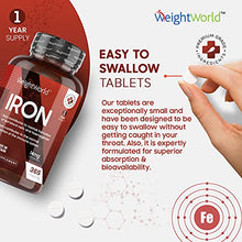 Load image into Gallery viewer, Gentle Iron Tablets High Strength 14mg - 365 Iron Bisglycinate Tablets (1 Year Supply) - Vegan Iron Supplements for Men & Women's Health - Easily Digestible, Gluten Free & Non-GMO - Made in The UK