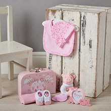 Load image into Gallery viewer, Baby Gift Set - Pink Hamper Box for Baby Girl with Baby Gifts Including a Rattle, Photo Frame, Muslin Cloth, Bib, Socks, Mitts and Hat…