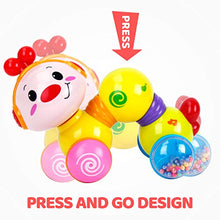 Load image into Gallery viewer, CubicFun Baby Toys 6 Months Plus Musical Press and Go Inchworm Toy with Light up Face Caterpillar Crawling Newborn Toddler Toys for 6 8 9 10 12 Month Babies Toys for 1 2 Year Old Girls Boys