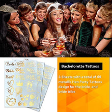 Load image into Gallery viewer, AniSqui 16pcs Hen Do Accessories, (1 Bride to be Sash + 10 Team Bride Sash + 3 Bride Tattoos + 1 Hen Party Veil + 1 Bride to be Tiara) Hen Party Accessories