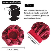 Load image into Gallery viewer, Silk Satin Bonnet-4 Packs Women Satin Hair Bonnet for Curly Hair Satin Bonnet Silk Sleep Cap Silk Hair Wrap for Sleeping Black Hair