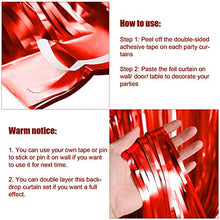 Load image into Gallery viewer, ENTHUR Christmas Party Decoration Backdrop Foil Curtains 1×2.5m×4 Pack Metallic Fringe Door Curtains Shimmer Tinsel Curtain for Birthday Wedding Party Halloween Christmas Decorations