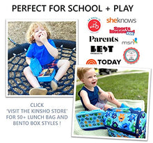 Load image into Gallery viewer, Stainless Steel Bento Box, Lunch Bag and Water Bottle Set for Toddlers. Snack Container for Small Kids, Baby Boys, Toddler Daycare or Pre-School Lunches. Blue Mini Monster