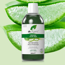Load image into Gallery viewer, Dr. Organic Aloe Vera Refreshing Mouthwash, 500 ml