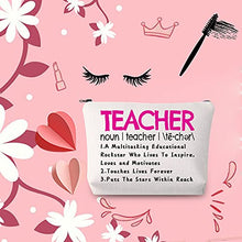 Load image into Gallery viewer, Teacher Definition Makeup Bag Funny Teacher Gift Teacher Appreciation Gifts for Women Teacher Bag Teacher Pencil Pouch Travel Toiletry Bag Gift(Stars Within Reach )