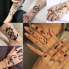 Load image into Gallery viewer, Shegazzi 62 Sheets Wolf Lion Skeleton Temporary Tattoos For Men Women Arm, 3D Realistic Tattoo Stickers For Adults Kids Neck, Black Scary Skull Halloween Vampire Fake Tatoos Snake Flower Compass