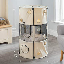 Load image into Gallery viewer, WeRChristmas Foldable Cat Playing House - Cream