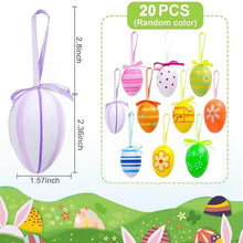 Load image into Gallery viewer, Ptsaying easter decorations,20Pcs easter hanging eggs ornaments,easter tree decorations,decorative Easter plastic eggs easter home outdoor decoration