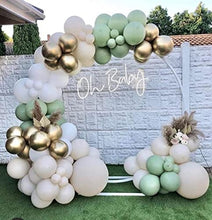 Load image into Gallery viewer, Balloon Arch Kit, Sage Green Balloon Garland Kit, Retro Green White and Gold Birthday Balloons Arch Kit for Jungle Safari Theme Party Boy Shower Wedding Party Decoration