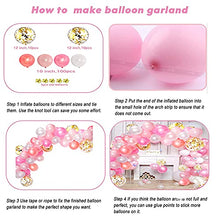 Load image into Gallery viewer, Sylbapestry Pink Balloon Arch Kit Balloon Garland 122pcs White Pink Gold Rose Bling Balloon Strip Birthday Wedding Party Backdrop (pink)