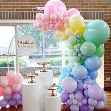 Load image into Gallery viewer, Balloon Garland Kits, Rainbow Balloon Garland 5M16ft Long Macaron Balloons, for Party Wedding Birthday Balloons Decorations, Unicorn Party, Pastel Rainbow Party Supplies.