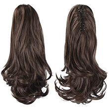 Load image into Gallery viewer, Sofeiyan 13" Ponytail Extension Long Curly Ponytail Clip in Claw Hair Extension Natural Looking Synthetic Hairpiece for Women,Medium Brown