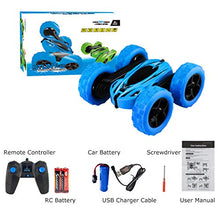 Load image into Gallery viewer, Pup Go Remote Control Stunt Car - 4WD 2.4Ghz 360° Flips Rechargeable RC Car for Kids, Radio Controlled Car Toys, Gifts for 3 4 5 6 7 8 9 Year Old Boys (Blue)