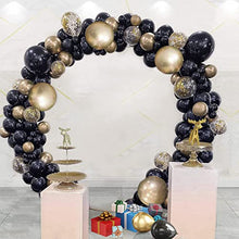 Load image into Gallery viewer, Black and Gold Balloons Garland Kit, 121pcs Reusable Metallic Latex Confetti Black Gold Balloon Arch Kit Party Backdrop Decoration for Birthday Party, Wedding, Graduation, Anniversary Retirement