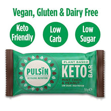 Load image into Gallery viewer, Pulsin - Mint Choc Keto Bars - 18 x 50g - Value Multipack - Gluten Free, Plant Based, Palm Oil Free & Dairy Free Snack Bar