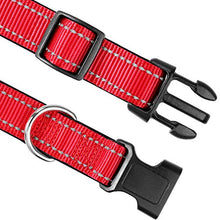 Load image into Gallery viewer, Joytale Reflective Dog Collar,Padded Breathable Soft Neoprene Nylon Pet Collar Adjustable for Medium Dogs,M,Red