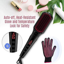 Load image into Gallery viewer, MiroPure Hair Straightening Brush 2 in 1 Ionic Hair Straightener Brush Hot Comb MCH Heating Smoothing Brush with 16 Heating Settings, Dual Voltage