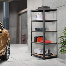 Load image into Gallery viewer, Yaheetech Heavy Duty 5 Tier Garage Shelving Units Metal Storage Shelves Shed Utility Rack,180cm x 90cm x 60cm,175KG Per Shelf,Black