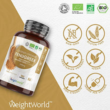 Load image into Gallery viewer, Fenugreek Capsules 1500mg (per Serving) - 180 Vegan Capsules (3 Month Supply) - Organic Fenugreek purest Extract Supplement for Women & Men - Gluten Free & Non-GMO - Made in EU