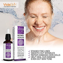 Load image into Gallery viewer, PREMIUM Retinol Serum For Face/Neck/Eyes with Hyaluronic Acid. 8X More Effective, Anti Ageing Retinol Serum for Acne Treatment, Wrinkles, Fine Lines & Sensitive Skin, Hydrate & Brighten your look! 100% Satisfaction
