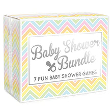 Load image into Gallery viewer, Baby Shower Bundle - 7 Hilarious Baby Shower Games (classy party games pack for 1-20 guests - unisex/girls/boys)