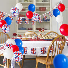 Load image into Gallery viewer, 50PCS Red White Blue Balloons,Latex Confetti Balloons for Queen's Platinum Jubilee Party Union Jack Celebration Graduation Anniversary Men Women Birthday Party,Baby Shower,Wedding Decorations