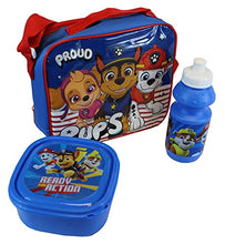 Load image into Gallery viewer, Just Character 3 Piece Lunch Bag with Sandwich Lunch Box and Water Bottle with Different Cartoon Characters (Paw Patrol)