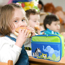 Load image into Gallery viewer, Kids Lunch Bag, Insulated Lunch Box Tote Reusable Zoo Printed Thermal Cooler Bag for School Toddler Nursery Picnic Outdoor Travel Food Container