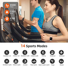 Load image into Gallery viewer, RIVERSONG Smart Watch, 5ATM Waterproof Sports Watch for Men Women with Heart Rate, Sleep Monitor, SpO2, 1.69 Inches Full Touch Screen Fitness Tracker Compatible with iPhone iOS Android iPhones Black