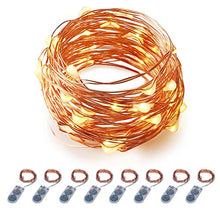 Load image into Gallery viewer, LED Fairy Lights Battery Operated ITART 8pcs Warm White String Lights 2m with 20 LEDs for DIY Handcraft Wearable Submercible for Christmas Costume Centerpieces Lighting