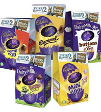 Load image into Gallery viewer, Cadbury 5 Medium Chocolate Easter Egg Bundle - Creme Egg Buttons Mini Caramel Freddo