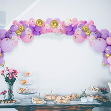 Load image into Gallery viewer, Pink and Purple Balloons - 122pcs Pink and Purple Balloon Arch Kit with Gold Butterfly, Pink and Purple Balloon Garland Kit for Wedding Girls Baby Shower Birthday Anniversary Festival Party