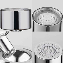 Load image into Gallery viewer, Waternymph Solid Brass Kitchen Sink Aerator - Big Angle Swivel Faucet Tap Aerator Dual-Function 2 Sprayer - Swivel - 22mm Female Thread - Polished Chrome(FM22)
