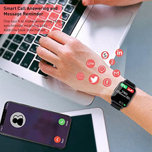Load image into Gallery viewer, LEMFO Smart Watch, Fitness Tracker with Bluetooth Answer and Make Calls, Smart Watch for Men with Blood Pressure, Blood Oxygen and Sleep Monitor,1.69 inch Touch Screen, Step Counter Watch,Black