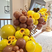 Load image into Gallery viewer, Captank Double Stuffed Yellow Blush Coffee Brown Balloon Arch Kit Nude Apricot Balloon Garland Reddish Brown Mustard Yellow Balloons For Birthday Anniversary Garden Dinner Bachelorette Decorations