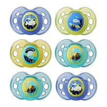 Load image into Gallery viewer, Tommee Tippee Night Time Glow in the Dark Soothers, Symmetrical Orthodontic Design, BPA-Free Silicone, 18-36m, Pack of 6 Dummies