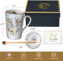 Load image into Gallery viewer, Teacher Gifts - Teacher Appreciation Gifts - Best Gifts for Teachers - Best Teacher Gifts for Women - Pink Marble Ceramic Coffee Cups