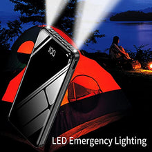 Load image into Gallery viewer, Bonkim Power Bank Portable Charger 13800mAh External Battery Pack Built-in 4 Cable and Flashlight,Backup Battery with LCD Display Ultra Slim Phone Charger Compatible with Smarthones, Tablets, and More