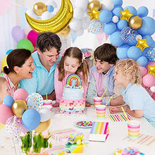 Load image into Gallery viewer, Pink Blue Balloon Garland Arch Kit with Gender Reveal Banner, 36''Gold Foil Moon Stars 12''Confetti Pastel Pink Blue Balloons Set for Gender Reveal Birthday Baby Shower Party Decorations Supplies